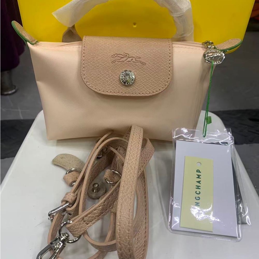 Longchamp Blush Pink Compact Crossbody Bag